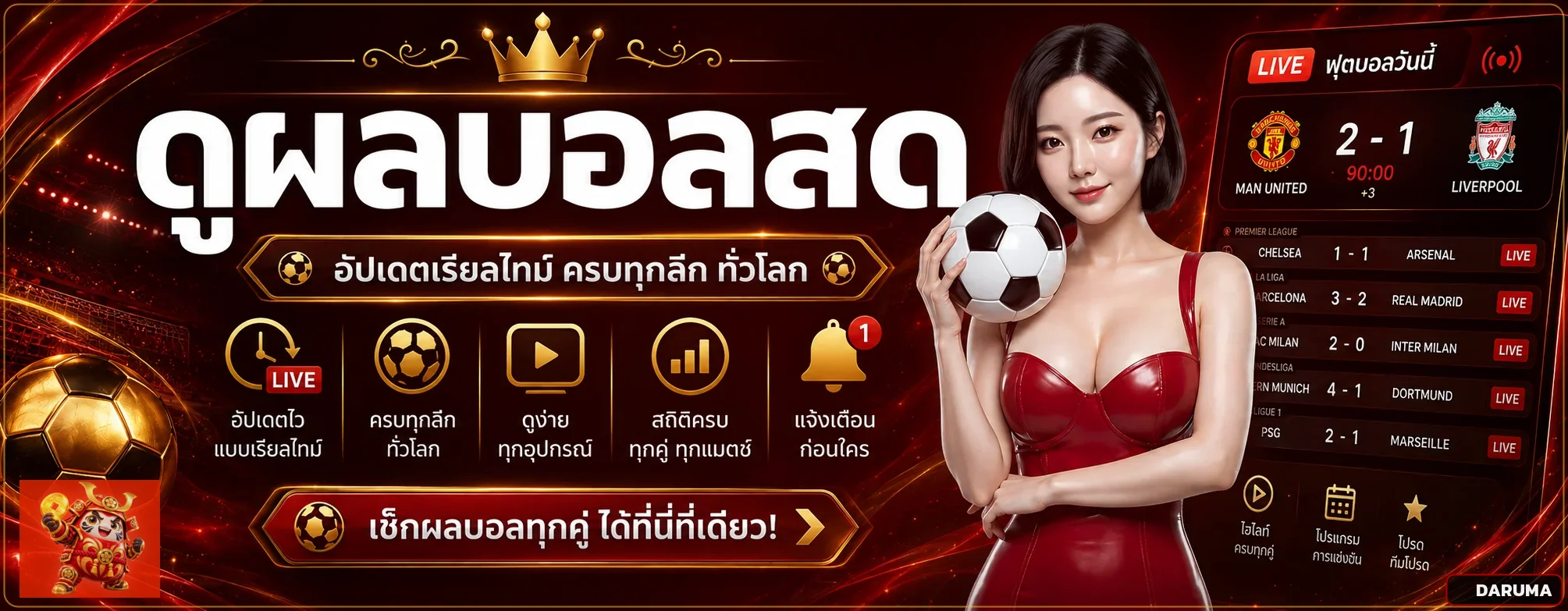 DARUMA กีฬาและหน้าผลบอลสด